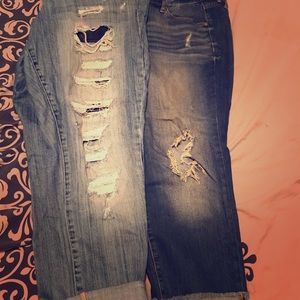 Two pairs of Torrid boyfriend capris
